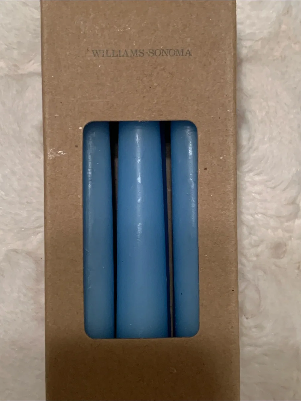 Williams Sonoma Blue Hand-Dipped Taper Candles - Set of 6